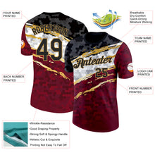 Загрузить изображение в средство просмотра галереи, Custom Red Black Old Gold Gray-White Germany Splash Performance T-Shirt
