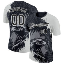 Load image into Gallery viewer, Custom Black Gray-White Germany Eagle Performance T-Shirt
