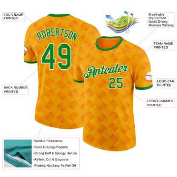 Custom Orange Grass Green-White Cote d'Ivoire Line Performance T-Shirt