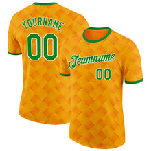 Загрузить изображение в средство просмотра галереи, Custom Orange Grass Green-White Cote d'Ivoire Line Performance T-Shirt
