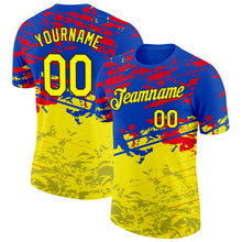 Загрузить изображение в средство просмотра галереи, Custom Blue Light Yellow Red-Black Ecuador Splash Performance T-Shirt
