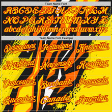 Load image into Gallery viewer, Custom Black Yellow Red Orange-White 3D Pattern Design Car Racing Formula Auto Motorsport Authentic Baseball Jersey
