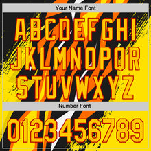 Load image into Gallery viewer, Custom Black Yellow Red Orange-White 3D Pattern Design Car Racing Formula Auto Motorsport Authentic Baseball Jersey
