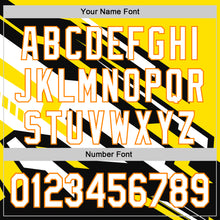 Загрузить изображение в средство просмотра галереи, Custom Black White Bay Orange-Yellow 3D Pattern Design Car Racing Formula Auto Motorsport Authentic Baseball Jersey
