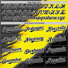 Загрузить изображение в средство просмотра галереи, Custom Black White-Yellow 3D Pattern Design Car Racing Formula Auto Motorsport Authentic Baseball Jersey
