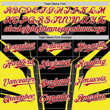 Load image into Gallery viewer, Custom Black Red White-Yellow 3D Pattern Design Car Racing Formula Auto Motorsport Authentic Baseball Jersey
