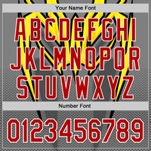 Load image into Gallery viewer, Custom Steel Gray Red White Yellow-Black 3D Pattern Design Car Racing Formula Auto Motorsport Authentic Baseball Jersey
