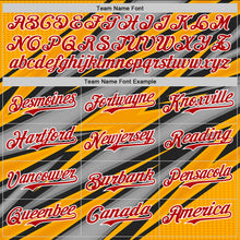 Load image into Gallery viewer, Custom Black Red White Yellow-Gray 3D Pattern Design Car Racing Formula Auto Motorsport Authentic Baseball Jersey
