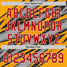 Load image into Gallery viewer, Custom Black Red White Yellow-Gray 3D Pattern Design Car Racing Formula Auto Motorsport Authentic Baseball Jersey
