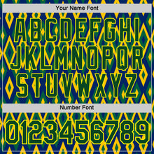 Load image into Gallery viewer, Custom Blue Green Yellow-Light Yellow Brazil Geometric Shape Performance T-Shirt
