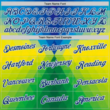 Загрузить изображение в средство просмотра галереи, Custom Blue US Navy Blue Green Yellow-White Brazil Gradient Geometric Shape Performance T-Shirt
