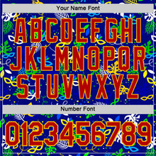 Загрузить изображение в средство просмотра галереи, Custom Blue Red-Gold Brazil Tropical Leaves Performance T-Shirt
