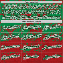 Load image into Gallery viewer, Custom Red Green-White Morocco Splatter Performance T-Shirt
