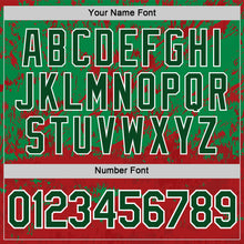 Load image into Gallery viewer, Custom Red Green-White Morocco Splatter Performance T-Shirt
