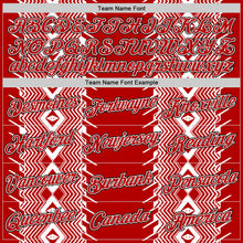 Load image into Gallery viewer, Custom Red Black-White England Zigzag Geometric Shape Performance T-Shirt
