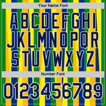 Laden Sie das Bild in den Galerie-Viewer, Custom Gold Navy Blue Green-White Brazil Stripe Performance T-Shirt
