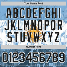 Charger l'image dans la galerie, Custom Blue Black-White Argentina Sun Geometric Shape Performance T-Shirt
