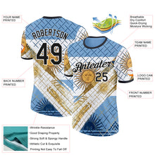 Charger l'image dans la galerie, Custom Blue Black-White Argentina Sun Line Performance T-Shirt
