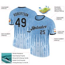 Charger l'image dans la galerie, Custom Blue Black Argentina Abstract Performance T-Shirt
