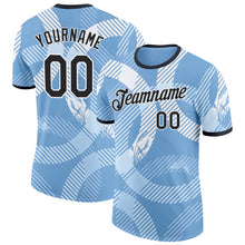 Charger l'image dans la galerie, Custom Blue Black-White Argentina Line Performance T-Shirt
