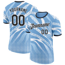 Charger l'image dans la galerie, Custom Blue Black-White Argentina Ceibo Performance T-Shirt
