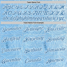 Загрузить изображение в средство просмотра галереи, Custom Blue White Argentina Swirling Wave Performance T-Shirt
