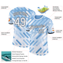 Загрузить изображение в средство просмотра галереи, Custom Blue White-Black Argentina Ceibo Line Performance T-Shirt
