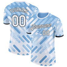 Загрузить изображение в средство просмотра галереи, Custom Blue White-Black Argentina Ceibo Line Performance T-Shirt
