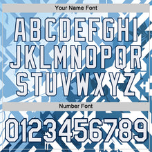 Load image into Gallery viewer, Custom Blue White Argentina Abstract Geometric Performance T-Shirt
