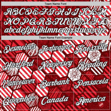 Load image into Gallery viewer, Custom Red White-Black Austria Hexagon Stripe Grunge Geometric Performance T-Shirt
