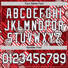 Load image into Gallery viewer, Custom Red White-Black Austria Hexagon Stripe Grunge Geometric Performance T-Shirt
