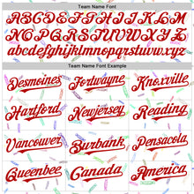 Load image into Gallery viewer, Custom White Red 3D Pattern Design Foodie Candy Sweets Authentic Baseball Jersey
