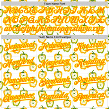 Charger l'image dans la galerie, Custom White Bay Orange-Light Yellow 3D Pattern Design Foodie Rice Stuffed Pepper Vegetable Authentic Baseball Jersey
