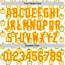 Charger l'image dans la galerie, Custom White Bay Orange-Light Yellow 3D Pattern Design Foodie Rice Stuffed Pepper Vegetable Authentic Baseball Jersey
