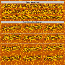 Load image into Gallery viewer, Custom Texas Orange Gold-Black 3D Pattern Design Foodie Fast Food Fried Chicken Authentic Baseball Jersey
