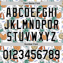 Load image into Gallery viewer, Custom White Black 3D Pattern Design Foodie Summer Fruits Authentic Baseball Jersey
