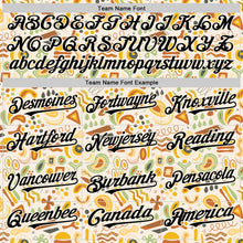 Load image into Gallery viewer, Custom Cream Black 3D Pattern Design Foodie Abstract Doodles Authentic Baseball Jersey
