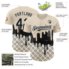 Load image into Gallery viewer, Custom Cream Black-White 3D Pattern Design Foodie Dripping Ice Cream Authentic Baseball Jersey
