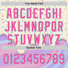 Load image into Gallery viewer, Custom Cream Pink-Ice Blue 3D Pattern Design Foodie Dripping Ice Cream Authentic Baseball Jersey
