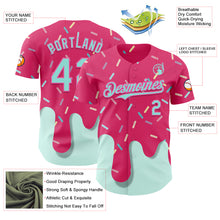 Load image into Gallery viewer, Custom Pink Ice Blue 3D Pattern Design Foodie Dripping Ice Cream Authentic Baseball Jersey

