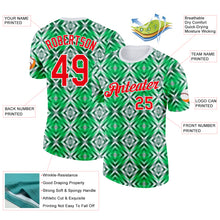 Laden Sie das Bild in den Galerie-Viewer, Custom Green Fire Red-White Portugal Geometric Performance T-Shirt
