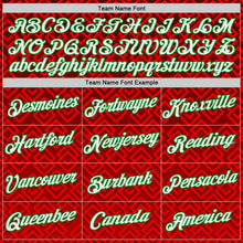 Загрузить изображение в средство просмотра галереи, Custom Red White-Grass Green Portugal Geometric Performance T-Shirt
