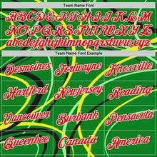 Загрузить изображение в средство просмотра галереи, Custom Green Fire Red Yellow Black-White Portugal Curve Performance T-Shirt
