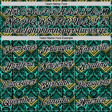 Load image into Gallery viewer, Custom Green Black Yellow-White Jamaica Geometric Performance T-Shirt
