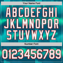 Load image into Gallery viewer, Custom Blue White-Red Uzbekistan Gradient Wave Performance T-Shirt
