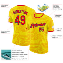 Загрузить изображение в средство просмотра галереи, Custom Yellow Fire Red-Royal Colombia Fluid Liquid Performance T-Shirt
