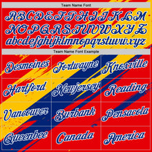Laden Sie das Bild in den Galerie-Viewer, Custom Red Royal Yellow-White Colombia Splash Performance T-Shirt
