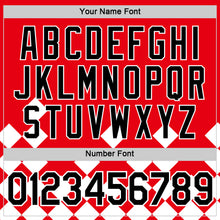 Load image into Gallery viewer, Custom Red Black-White Croatia Rhombus Performance T-Shirt
