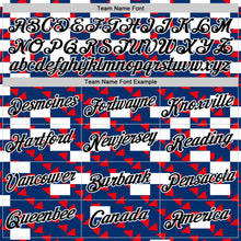 Загрузить изображение в средство просмотра галереи, Custom Blue Black White-Red Croatia Geometric Performance T-Shirt
