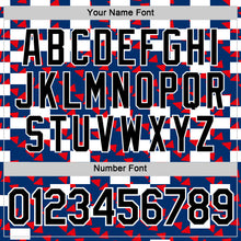 Загрузить изображение в средство просмотра галереи, Custom Blue Black White-Red Croatia Geometric Performance T-Shirt
